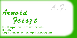 arnold feiszt business card